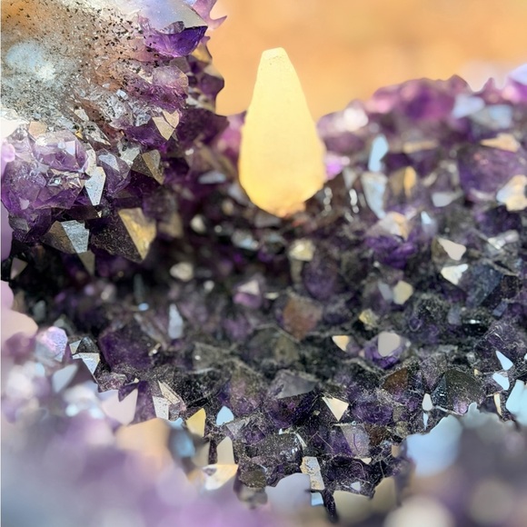 Deep Purple Uruguay Amethyst with Calcite Inclusions & Agate Banding - Picture 2 of 11